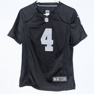 NFL Oakland Raiders #4 Derek Carr Nike Football Jersey Youth Size Large Used